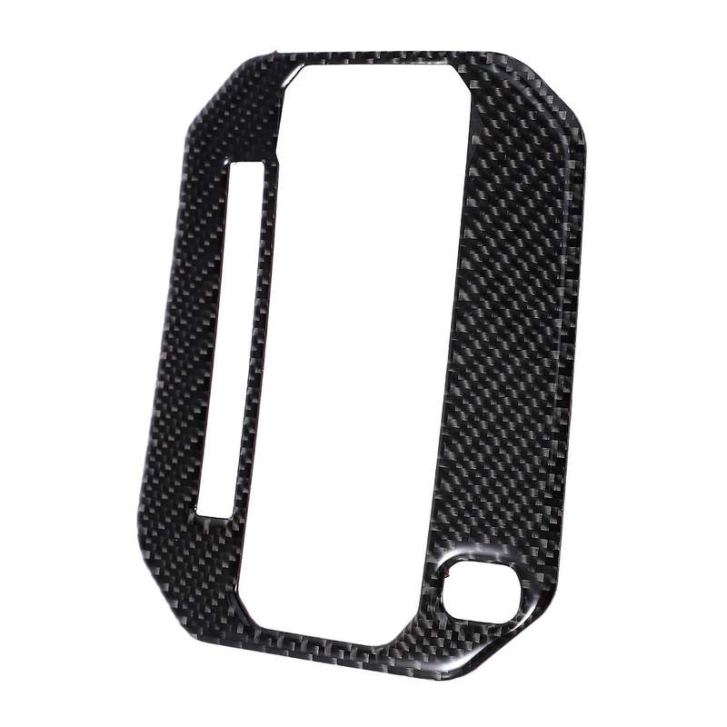 Black Real Carbon Fiber Car Gear Shift Cover Trim Frame Panel Sticker Decor for Jimny 2019 2020