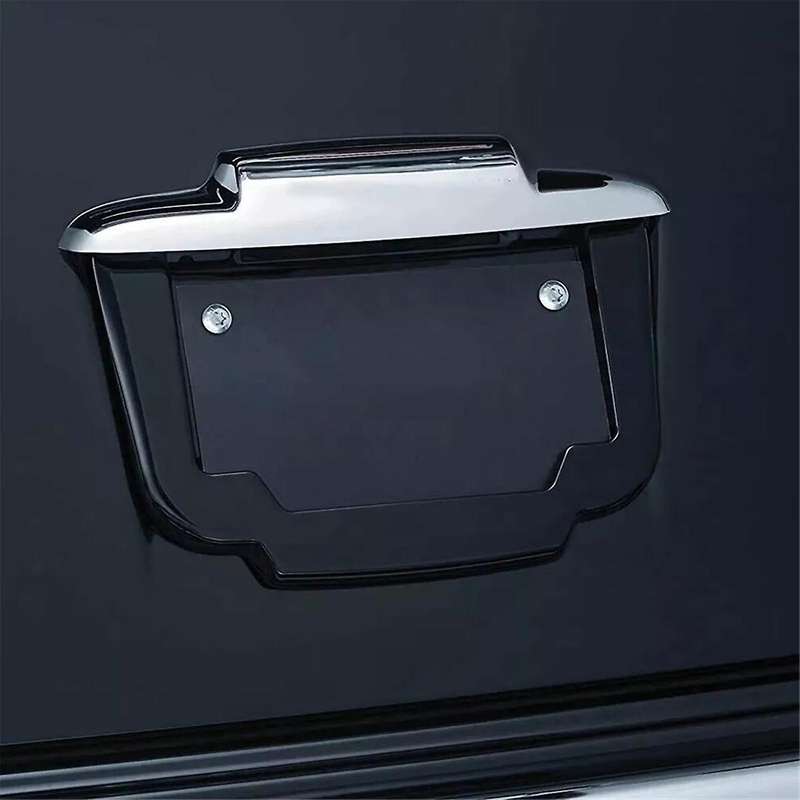 Black Rear License Plate Frame Mount for Tri Glide Ultra Classic 2011-Up