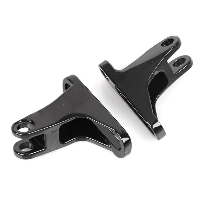 Black Rear Passenger Footpeg Mini Mount for Street Road Glide 93-
