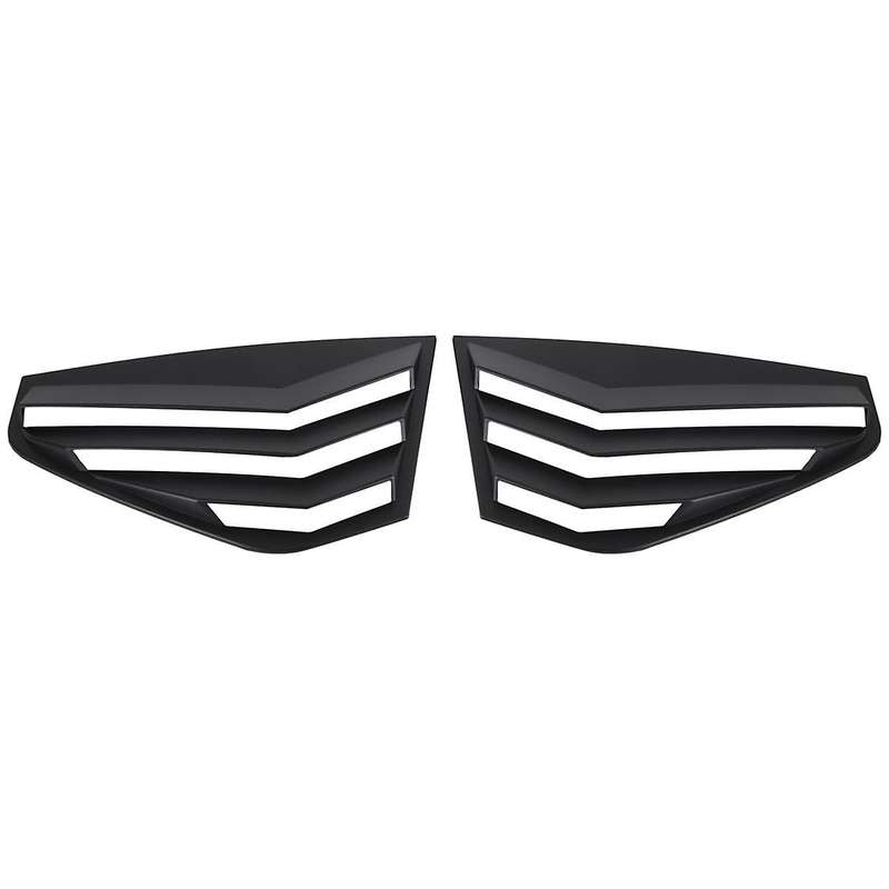 Black Rear Side Vent Quarter Window Louver Shutter Cover Trim for Golf Mk8 2021-2023
