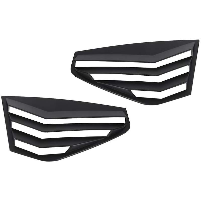 Black Rear Side Vent Quarter Window Louver Shutter Cover Trim for Golf Mk8 2021-2023