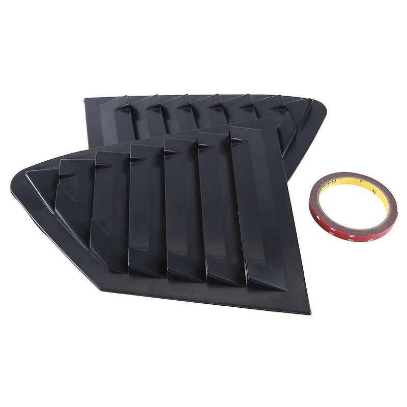 Black Rear Side Vent Quarter Window Louver Shutter Cover Trim for Focus 2019-2020