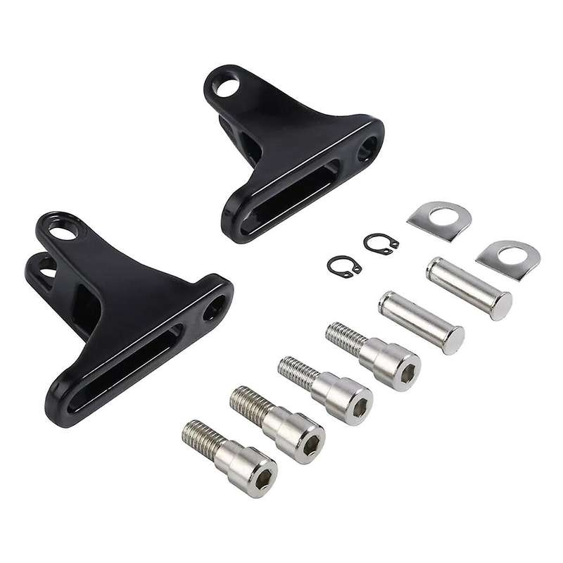 Black Rear Passenger Foot Pegs Bracket Mount Kit for Street Glide