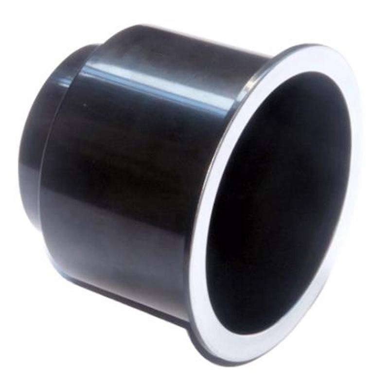 Black Recessed Drop in Plastic Cup Drink Can Holder with Drain for Boat Car Marine Rv - Black