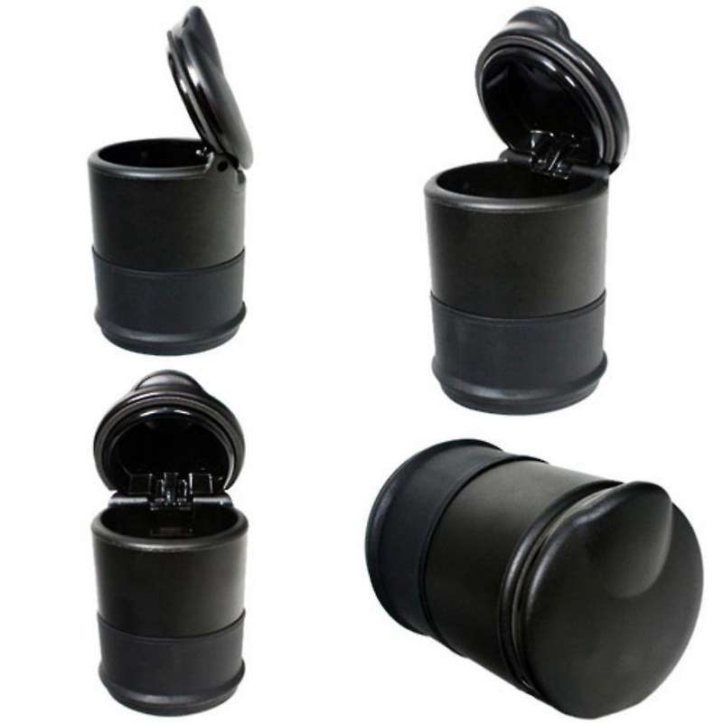 Black Self Extinguishing Ashtray Home Car Auto Holder