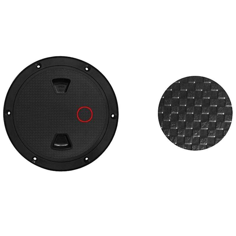 Black Screw Out Inspection Deck Plate Hatch Marine Boat Yacht Detachable Cover Abs Plastic- 4 Inch