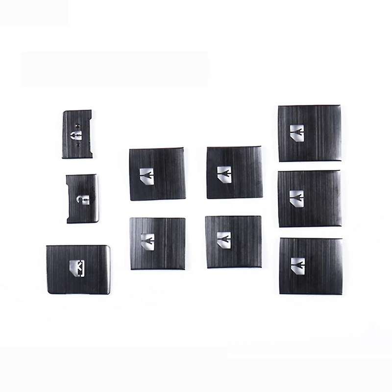 Black Sequin Stickers Modified Special Interior Lifting Panel Frame Window Button Sticker for Alphar