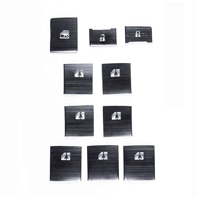 Black Sequin Stickers Modified Special Interior Lifting Panel Frame Window Button Sticker for Alphar