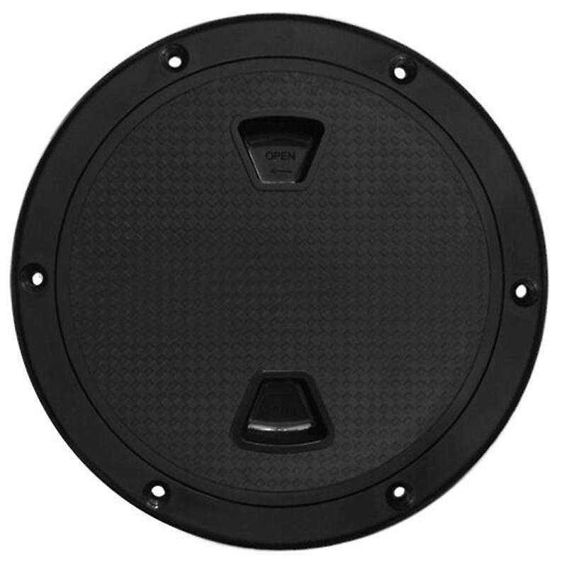 Black Screw Out Inspection Deck Plate Hatch Marine Boat Yacht Detachable Cover Abs Plastic- 6 Inch