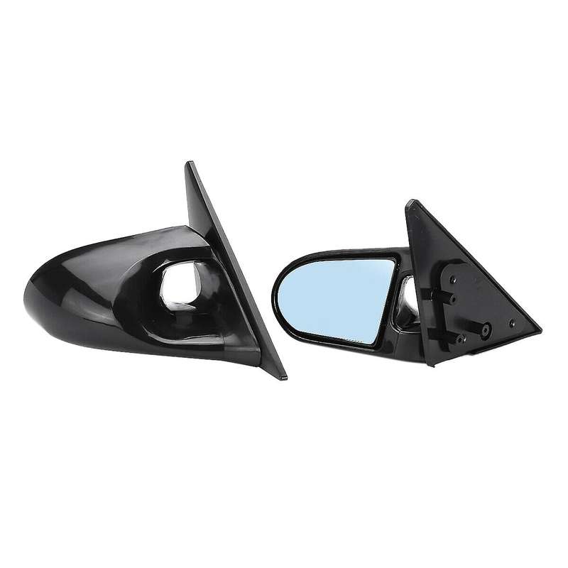 Black Side Mirror Manual Adjustment Rearview Mirror for EG 1992-1995 4Dr Spoon Style