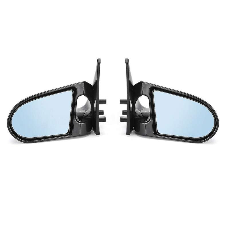 Black Side Mirror Manual Adjustment Rearview Mirror for EG 1992-1995 4Dr Spoon Style