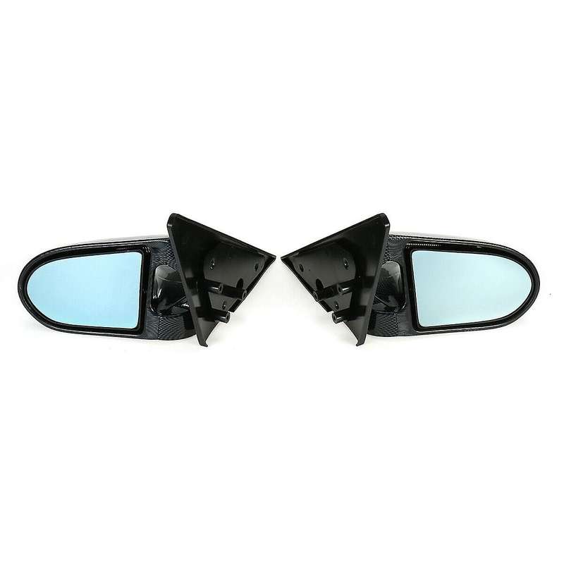 Black Side Mirror Manual Adjustment Rearview Mirror for EG 1992-1995 4Dr Spoon Style