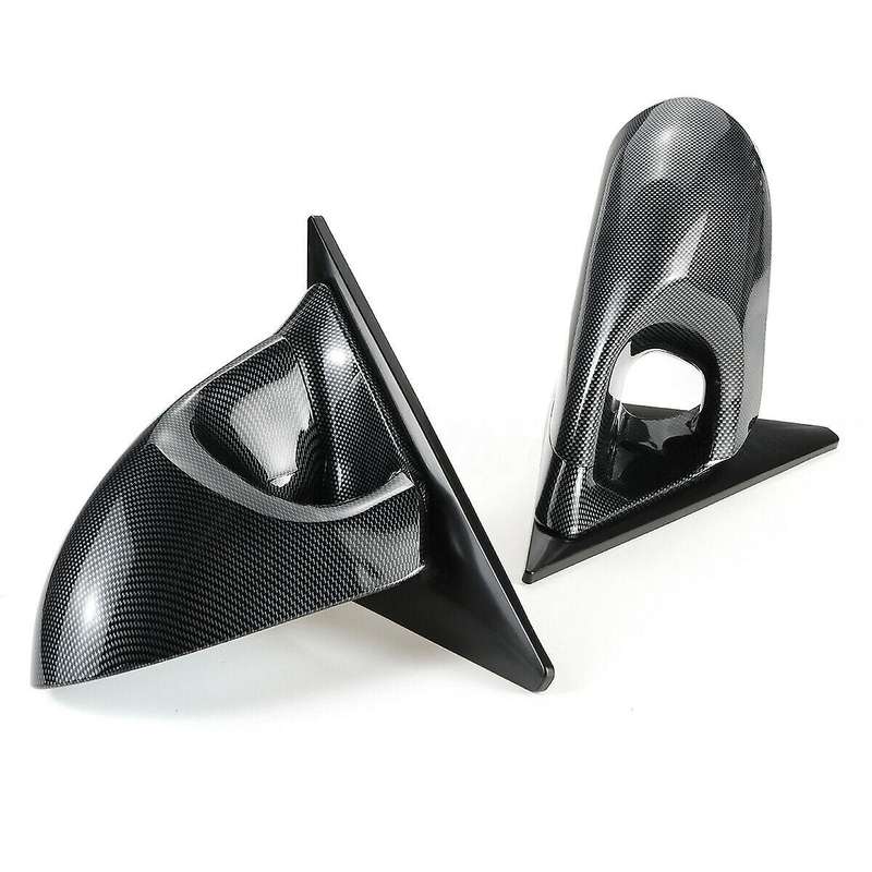 Black Side Mirror Manual Adjustment Rearview Mirror for EG 1992-1995 4Dr Spoon Style