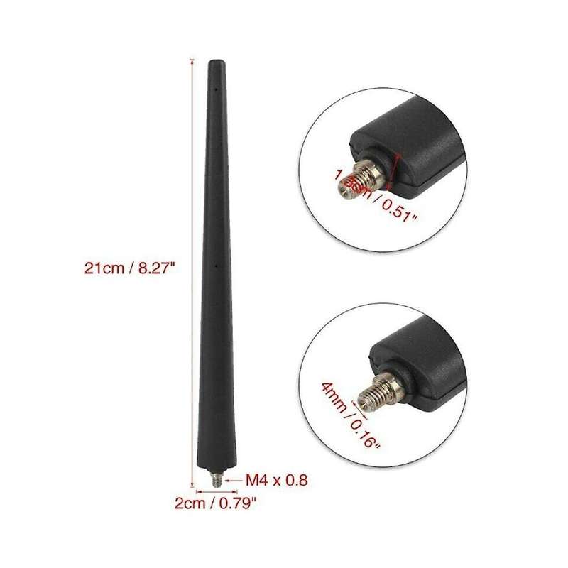 Black Short Aerial Antenna Mast Type 21cm Radio Aerials 51910790 52019353 for 2012-Present