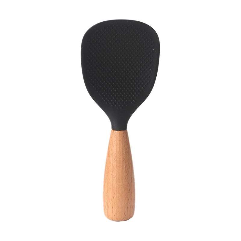 Black Silicone Rice Shovel Internet Celebrity Non-Stick Rice Spoon Rice Cooker Special Rice Shovel