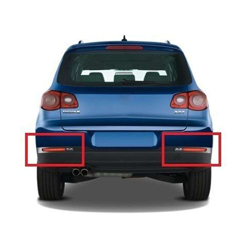 Black Smoked Lens LED Bumper Reflector Tail Brake Light for 2009-2016