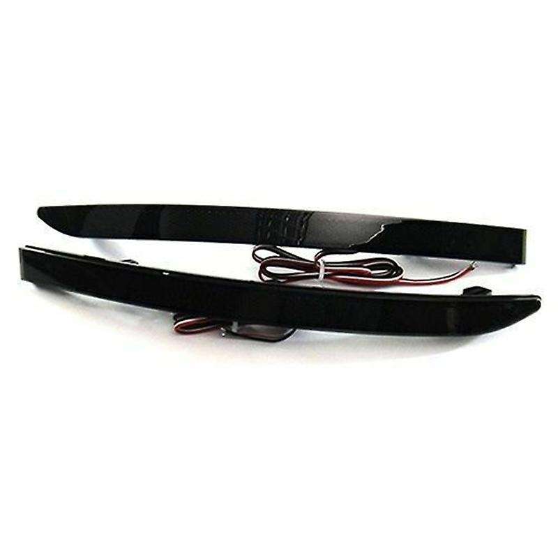 Black Smoked Lens LED Bumper Reflector Tail Brake Light for 2009-2016