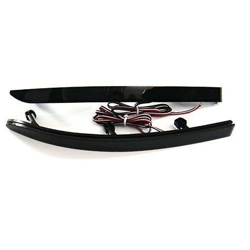 Black Smoked Lens LED Bumper Reflector Tail Brake Light for 2009-2016