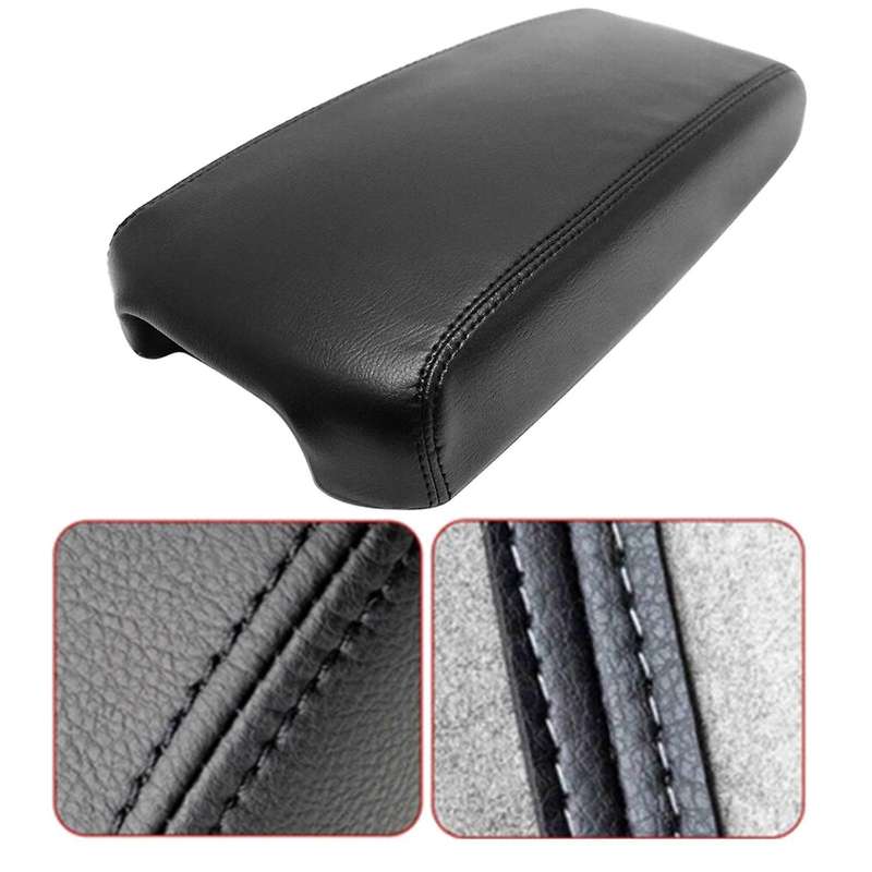 Black Soft Leather Center Console Lid Armrest Box Cover Trim for Altima 2013 2014 2015 2016 2017 201