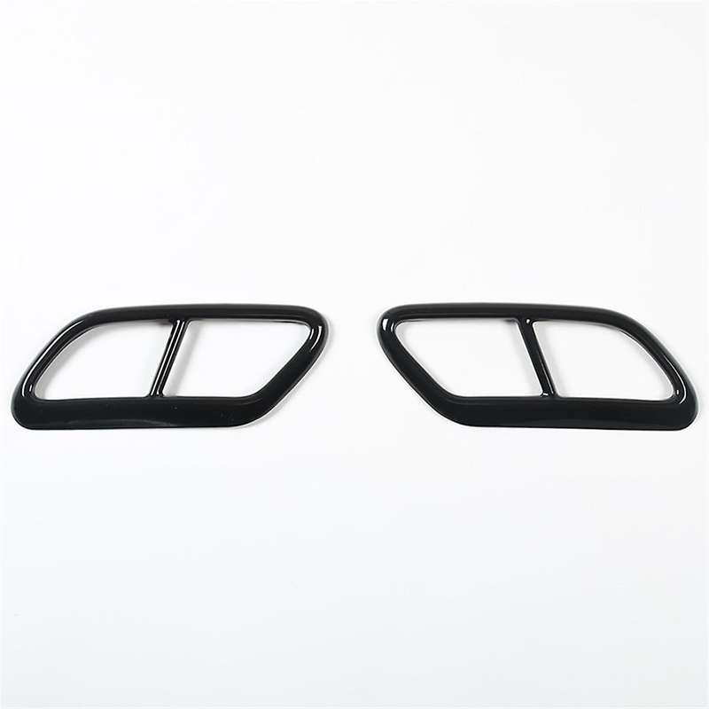 Black Stainless Steel Pipe Throat Exhaust Outputs Tail Frame Trim Cover for S60 2020 S90 V90 2016-2