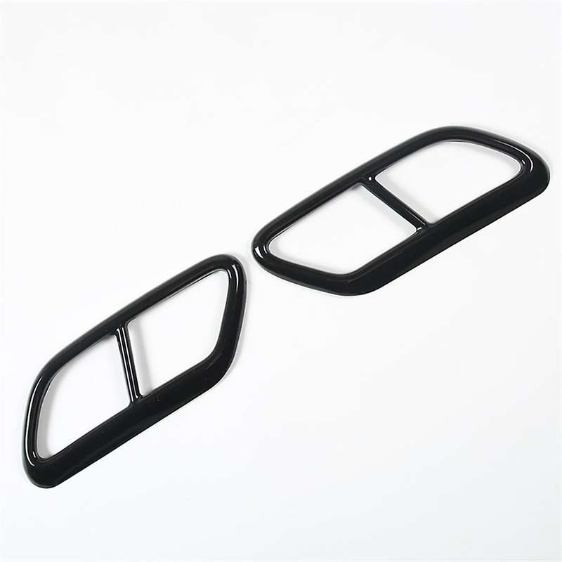 Black Stainless Steel Pipe Throat Exhaust Outputs Tail Frame Trim Cover for S60 2020 S90 V90 2016-2
