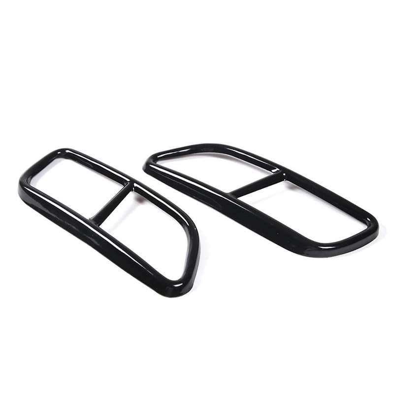 Black Stainless Steel Pipe Throat Exhaust Outputs Tail Frame Trim Cover for S60 Exterior Accessories