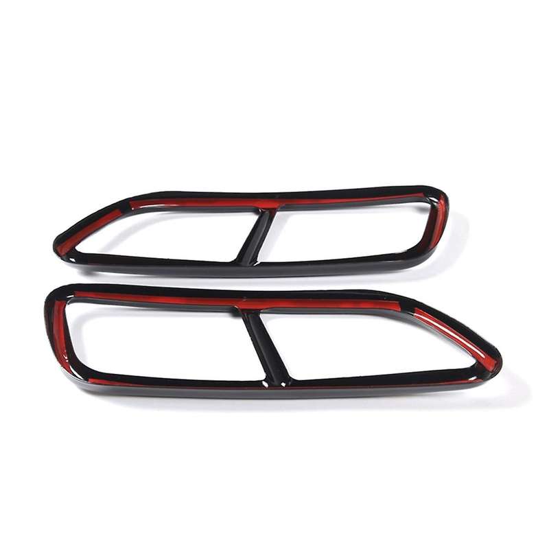 Black Stainless Steel Pipe Throat Exhaust Outputs Tail Frame Trim Cover for S60 Exterior Accessories