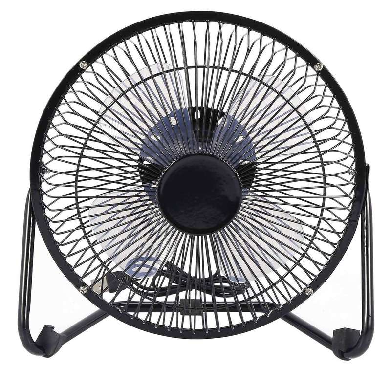 Black Solar Panel Powered +usb 5w Metal Fan 8inch Cooling Ventilation Car Cooling Fan for Outdoor Tr