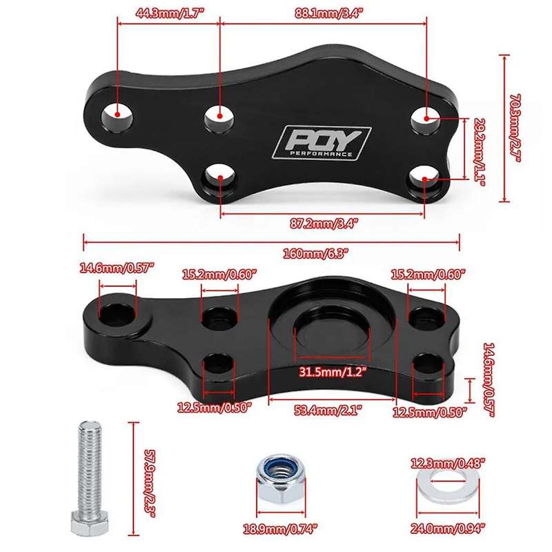 Black Steering Lock Adapters Lock Kit for Altezza Gita Turn Angle Adapter