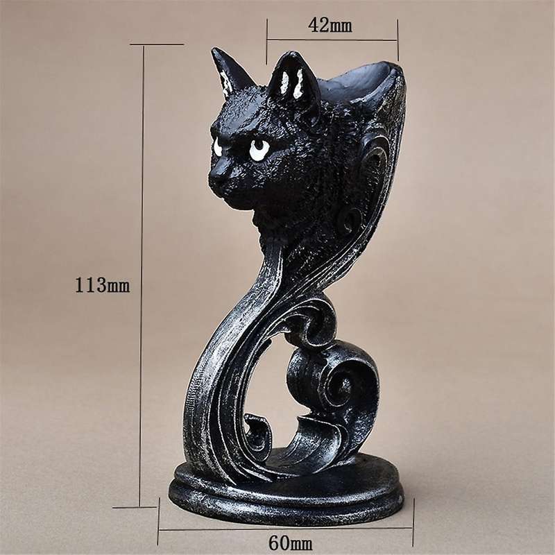 Black Statue and Figurines Gift Home Decor -Display Ball Stand Crystal Glass Sphere Pedestal Base Ho