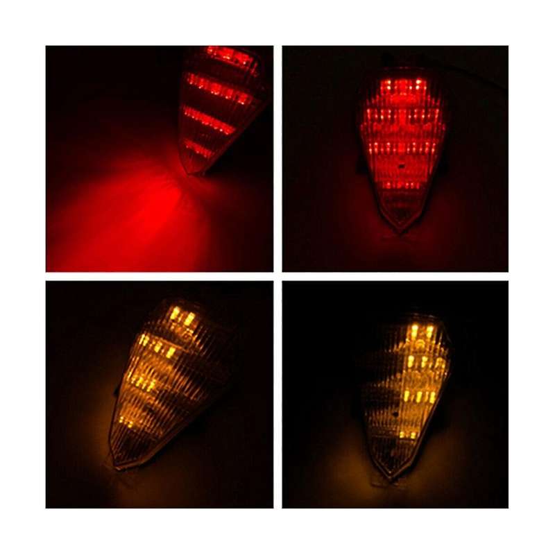 Black Stop Sign Light Tail Light Led Light Motorcycle Rear Light Integrated Turn Signal for Yzf R6