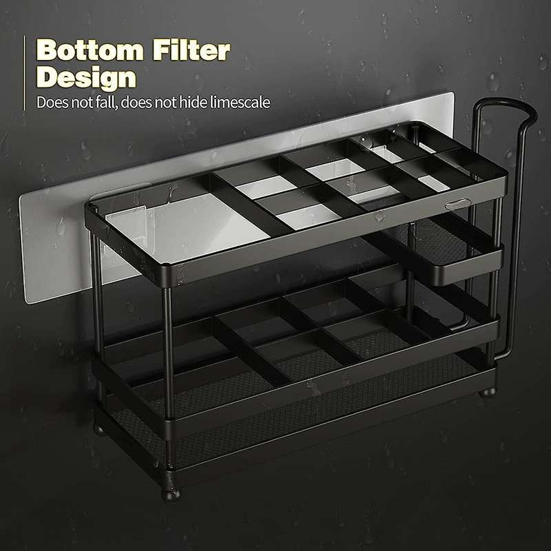 Black Toothbrush Holder Toothbrush Holder for Bathroom Wall Tooth Brush Holder Apartment Necessitie