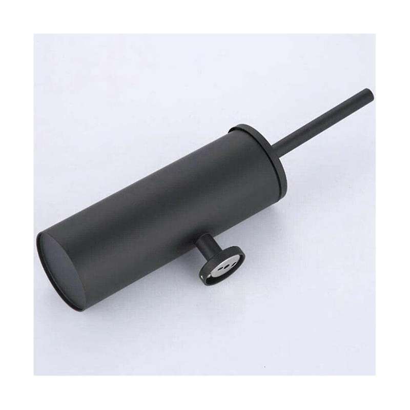 Black Toilet Brush Holder Steel Cleaning Tool Durable Vertical Mounted Wall Bathroom Toilet Brush