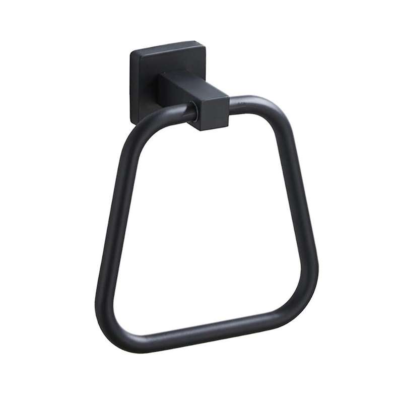 Black Towel Ring for Bathroom, Kitchen Bath Towel Holder Hangers Wall Mount Heavy Duty Stainless St