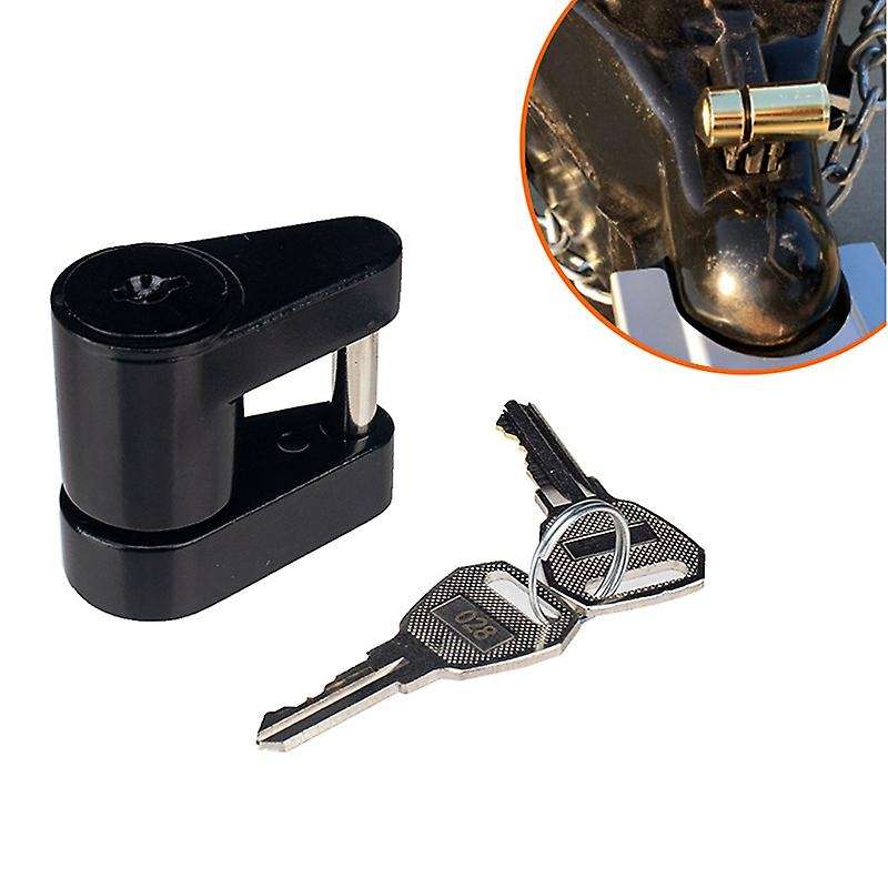 Black Trailer Hitch Coupler Lock, Dia 1/4 Inch, 3/4 Inch Span for Tow Boat RV Truck Car's Coupler