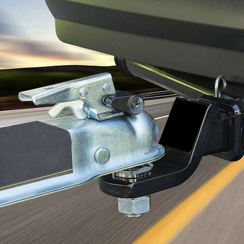 Black Trailer Hitch Coupler Lock, Dia 1/4 Inch, 3/4 Inch Span for Tow Boat RV Truck Car's Coupler