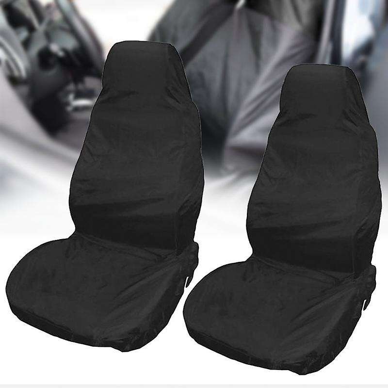 Black Universal Fit Car Seat Cover Set - Water Rexistant Frobt & Rear Covers