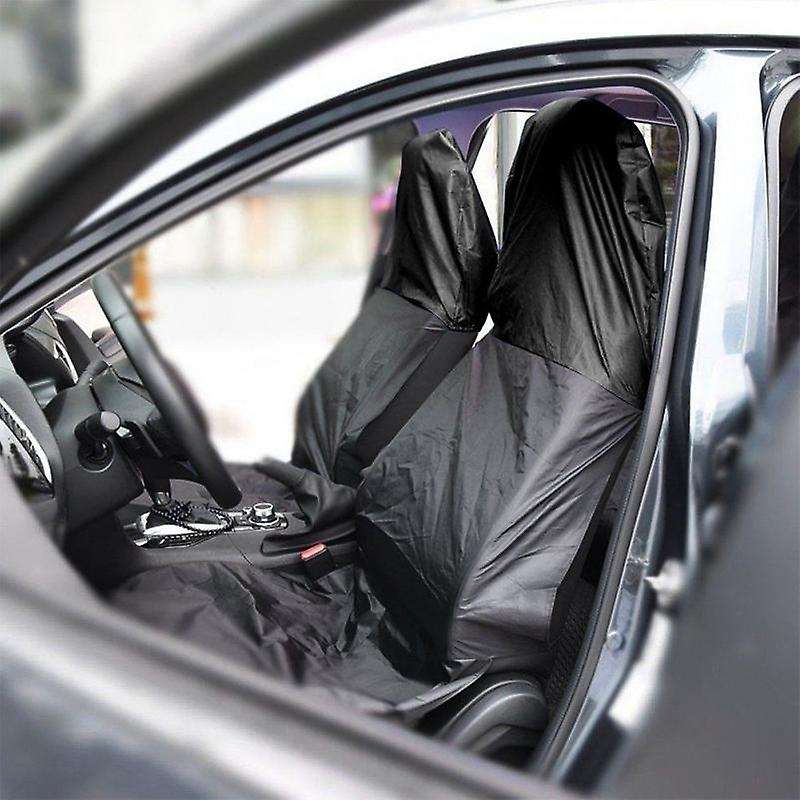 Black Universal Fit Car Seat Cover Set - Water Rexistant Frobt & Rear Covers
