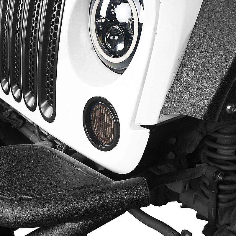 Black Turn Signal Light Cover Trim for 2007-2018 JK Wrangler & Unlimited - Pair