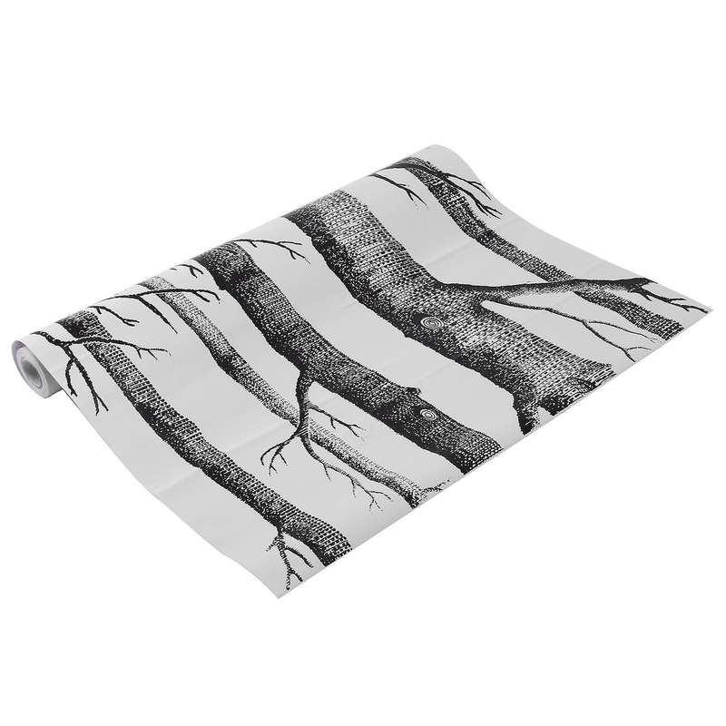 Black White Birch Tree Wallpaper Compatible Bedroom Living Room Wall Paper