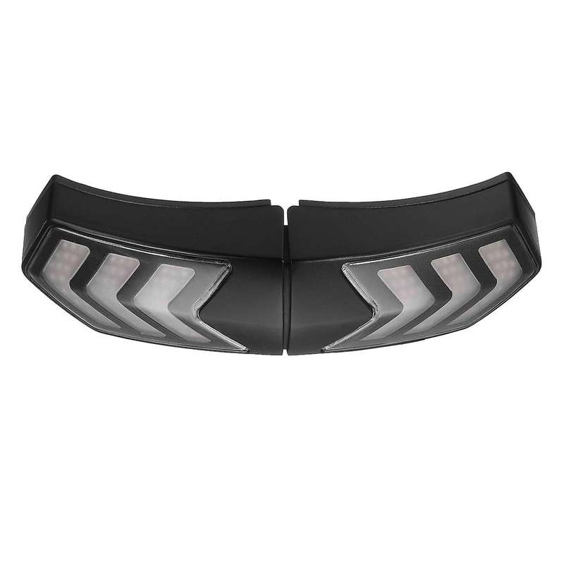 Black Wireless Motorcycle Helmet LED Safety Light Motorbike Turn Signal Warning Brake Lightbar Wirel