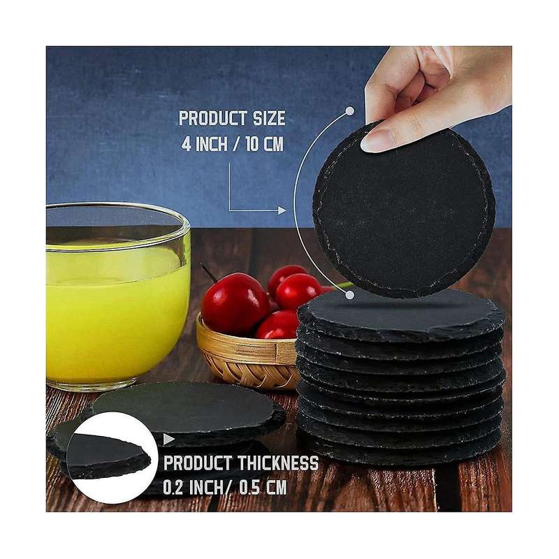 Blackstone Beverage Coaster, 4inch Round Bulk Coaster Set with Scratch Resistant Bottom for Bar Kit
