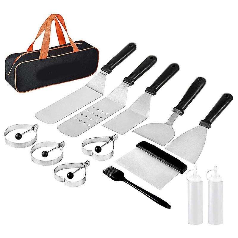 Blackstone Griddle Accessories, 14-Piece Restaurant Grade Flat Top Grill Accessories, with Spatulas&