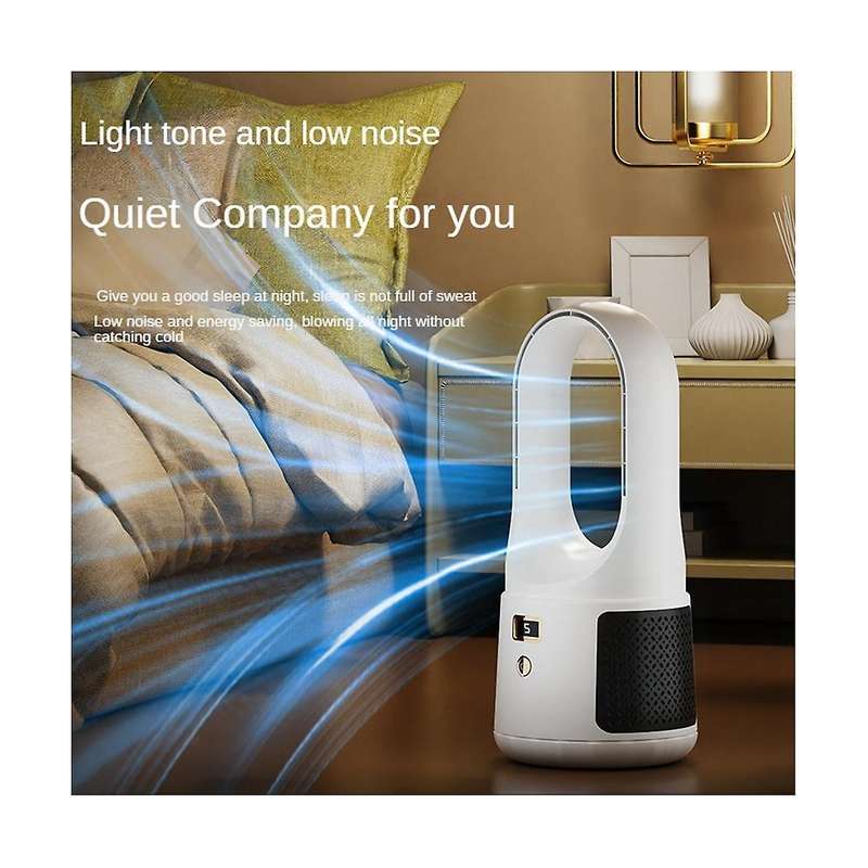 Bladeless Fan Battery Operated Fan, Type-c Charging, with 6 Cooling Speeds, Personal Desktop Fan Of