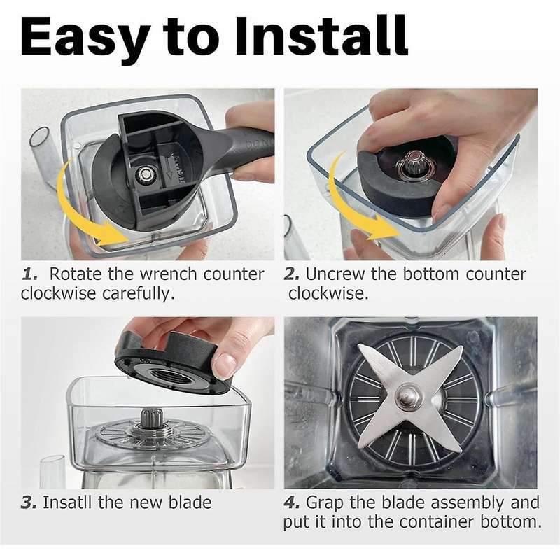 Blade Replacement for Blender Wet Blade Replacement for 5200 Series Blender Mixer 64oz & 32oz Contai