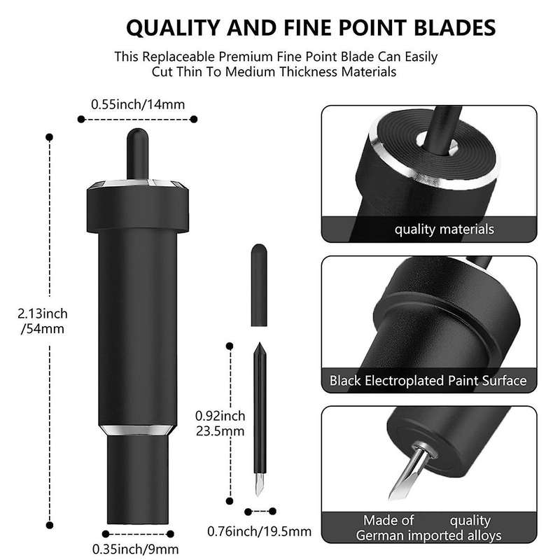 Blade for 3/Maker/Explore 3/Air 2/Air/One/Venture,60Deep Point Blade and Housing,Black