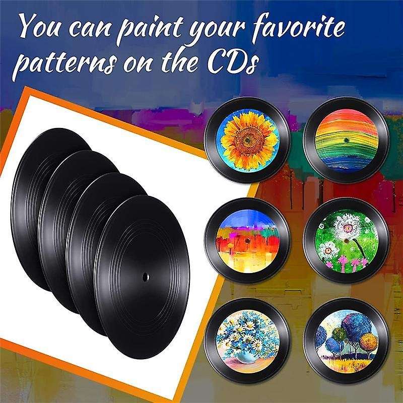 Blank Vinyl Records 7 Inch CD for Room CD Wall Decor Records(12 PCS)