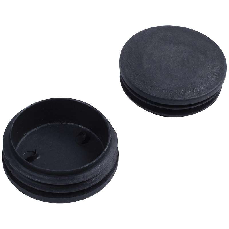 Blanking End Round Tube Inserts Cap Cover 50mm Dia Black 12 Pcs