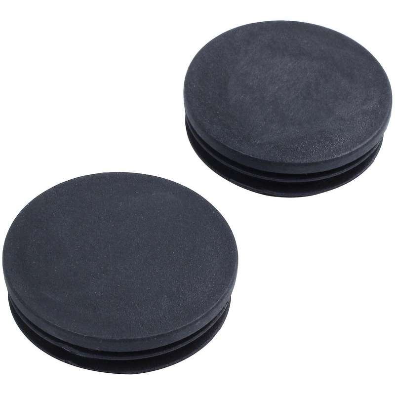 Blanking End Round Tube Inserts Cap Cover 50mm Dia Black 12 Pcs