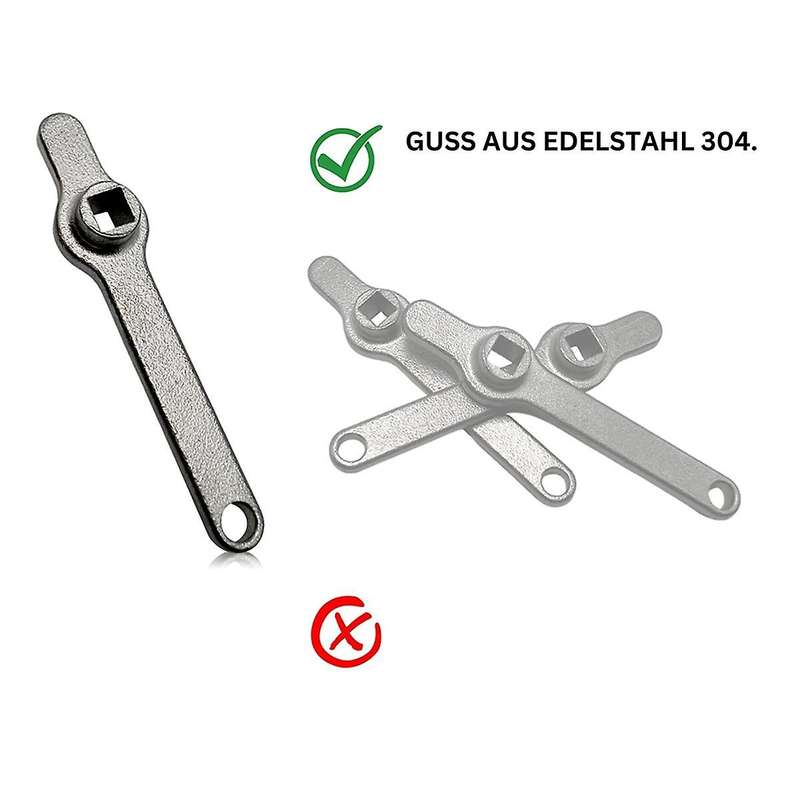 Bleed Key, Stainless Steel Heating Key, Radiator Vent Handle, Square Key, Heating Venting